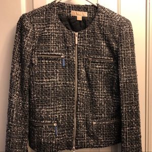 MICHAEL Michael Kors Tweed Zip Blazer/Jacket
